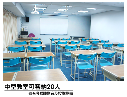 中型教室可容納20人